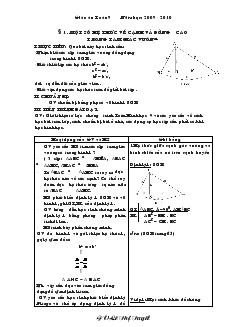 Giáo án Toán 9 năm học: 2009 - 2010