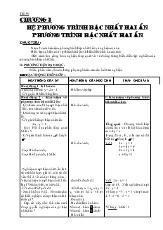 Giáo án Toán 9 - Tiết 30 : Phương trình bậc nhất hai ẩn