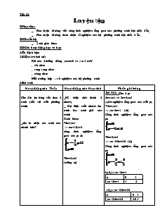 Giáo án Toán 9 - Tiết 32 : Luyện tập