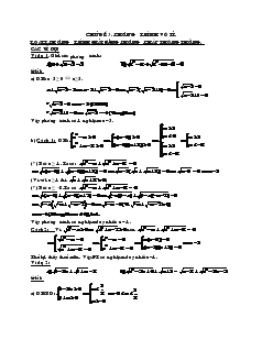 Giáo án Tự chọn Chủ đề 3 Phương trình vô tỉ
