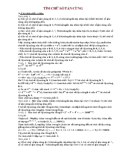 Giáo án Tự chọn : Tìm chữ số tận cùng
