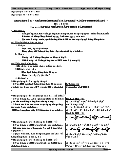 Giáo án Tự chọn Toán 9 - Trường THCS Thanh Phú