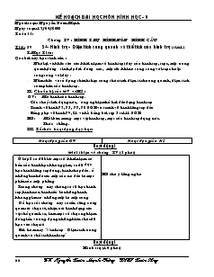 Kế hoạch bài học môn Hình học 9