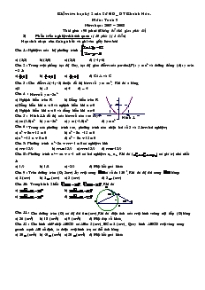 Kiểm tra học kỳ 2 của Sở GD_ ĐT Khánh Hòa Môn Toán 9 Năm học 2007 – 2008