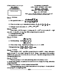 Kỳ thi học sinh giỏi lớp 12 THPT, BTTHPT lớp 9 THCS năm học: 2007-2008 môn thi: Toán lớp 9 THCS