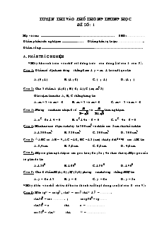 Luyện thi vào phổ thông trung học