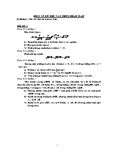 Môt số đề thi vào THPT phân ban