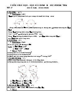 Phần Hình học - Học kì II - Chương III: Góc với đường tròn