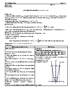 Tiết 49 : Đồ thị của hàm số y = ax2 ( a khác 0 )