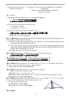 Các đề thi giải toán trên máy tính cầm tay
