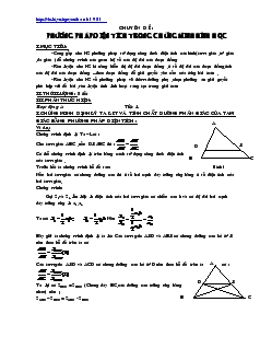 Chuyên đề: Phương pháp diện tích trong chứng minh Hình học