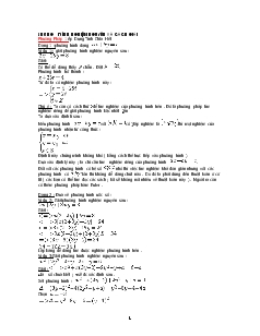 Chuyên đề Phương trình nghiệm nguyên và cách giải