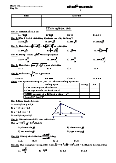 Đề kiểm tra 8 tuần toán 9 trường THCS Hải Vân