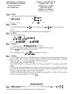 Đề thi và đáp án tuyển sinh lớp 10 thành phố Hồ Chí Minh năm học 2012 – 2013