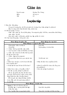 Gián án Số học 6 - Tiết 83: Luyện tập