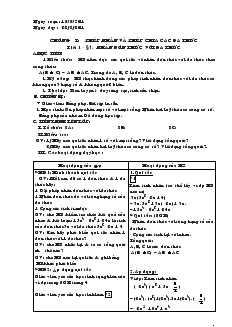 Giáo án Đại số 8 theo chuẩn năm học 2011- 2012