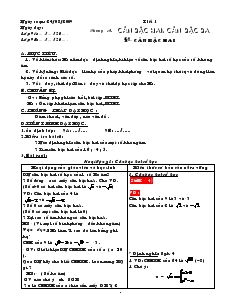 Giáo án Đại số 9 - chương 1 năm học 2009- 2010