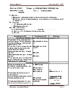 Giáo án Đại số 9 năm học 2008 - 2009