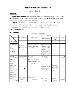 Giáo án Đại số 9 - Tiết 29: Kiểm tra chương II