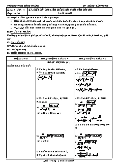 Giáo án Đại số 9 Trường THCS Đông Thành - Tuần 6 - Tiết 11 : Biến đổi đơn giản biểu thức chứa căn bậc hai ( tiếp theo )