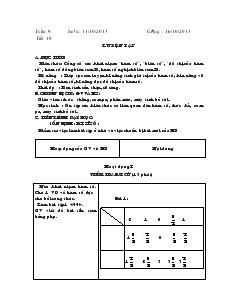 Giáo án Đại số 9 - Tuần 9 - Tiết 19 : Luyện Tập