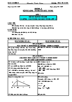 Giáo án hhình 9 - Nguyễn Tuấn Cường - Trường THCS Thái Sơn