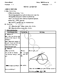 Giáo án Hình 9 - Kỳ II - Trường THCS Lóng sập