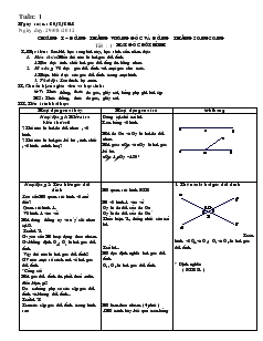 Giáo án Hình học 7 - Tuần 1+ 2 năm học 2012- 2013