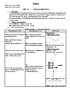 Giáo án Hình học 7 - Tuần 17 - Tiết 30: Ôn tập học kỳ I