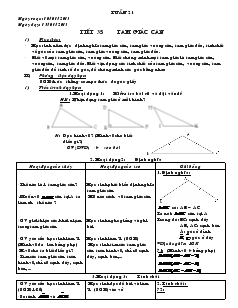 Giáo án Hình học 7 - Tuần 21 - Tiết 35 : Tam giác cân