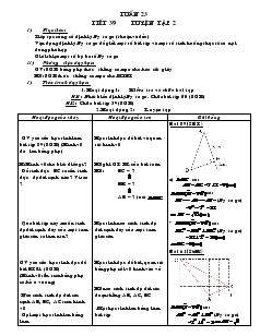 Giáo án Hình học 7 - Tuần 23 - Tiết 39 : Luyện Tập 2