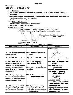 Giáo án Hình học 7 - Tuần 24 - Tiết 41 : Luyện Tập