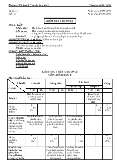 Giáo án Hình học 8 - Trường TH&THCS Nguyễn Văn Trỗi - Tuần 12 - Tiết 24 : Kiểm tra chương I