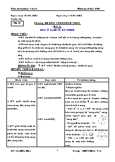 Giáo án Hình học 9 kỳ 2 năm học 2011-2012