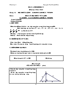 Giáo án Hình học 9 năm học 2011 - 2012