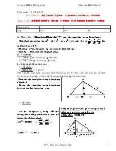 Giáo án Hình học 9 - Trường THCS Đồng Luận