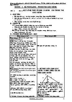 Giáo án Hinh hoc 9 - Trường THCS Hưng Binh TP Vinh