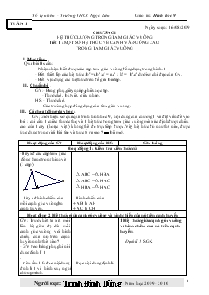 Giáo án Hình học 9 - Trường THCS Ngọc Liên