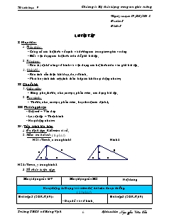 Giáo án Hình Học 9 - Trường THCS Vinh Quang - Tiết 3, 4, 5