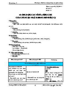 Giáo án Hình Học 9 - Trường THCS Vinh Quang - Ứng dựng các tỉ số lượng giác của góc ngọn, thực hành ngoài trời