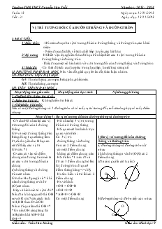 Giáo án Hình học 9- Trường TH&THCS Nguyễn Văn Trỗi - Tuần 13 - Tiết 25 : Vị trí tương đối của đường thẳng và đường tròn