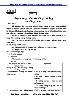 Giáo án Hình học 9 - Tuần 13 - Trường THCS Khánh Trung