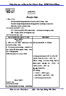Giáo án Hình học 9 - Tuần 14 - Trường THCS Khánh Trung