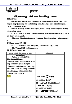 Giáo án Hình học 9 - Tuần 16 - Trường THCS Khánh Trung