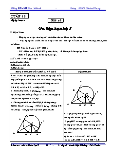 Giáo án Hình học 9 - Tuần 18 - Trường THCS Khánh Trung