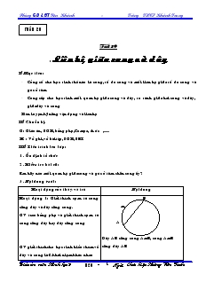 Giáo án Hình học 9 - Tuần 20 - Trường THCS Khánh Trung