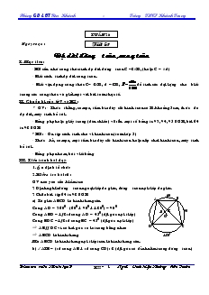 Giáo án Hình học 9 - Tuần 26 - Trường THCS Khánh Trung