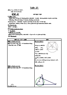 Giáo án Hình học 9 - Tuần 27 - Tiết 49 : Luyện Tập