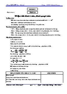 Giáo án Hình học 9 - Tuần 27 - Trường THCS Khánh Trung