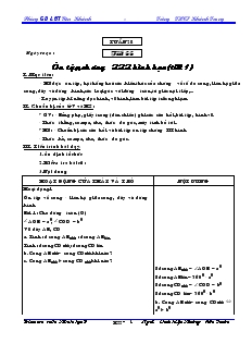 Giáo án Hình học 9 - Tuần 28 - Trường THCS Khánh Trung